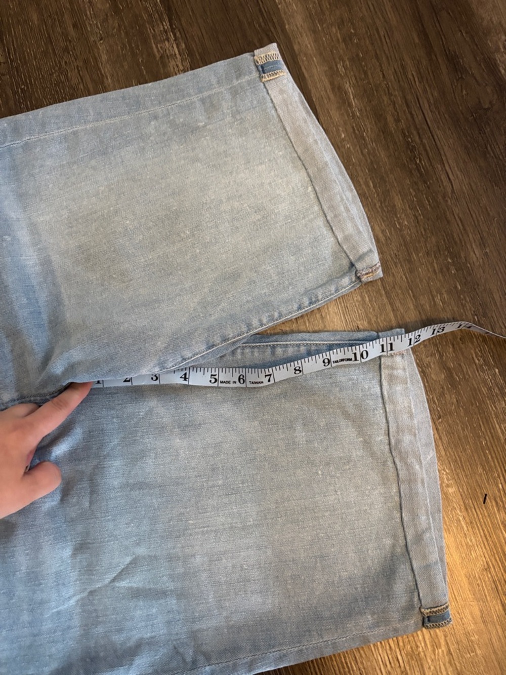 Light Wash Denim Bermuda Shorts - Picture 5 of 5